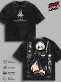 2B NieR Automata YoRHa Vintage Washed Tee