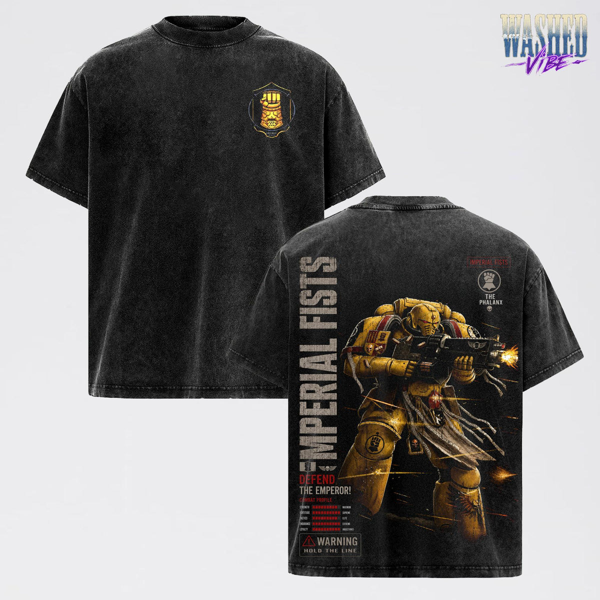 Imperial Fists Warhammer 40K Dawn of War IV Vintage Washed Tee