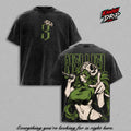 Neliel Tu Vintage T-Shirt - Bleach Vintage Washed Oversized T-Shirt Graphic Tee Anime Manga Heavyweight Cotton Streetwear Top Shirt