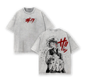 Deku Washed Tee My Hero Academia Oversize Unisex Heavy Cotton Vintage Double Printed Detroit Smash One For All Anime Manga Graphic T-Shirt