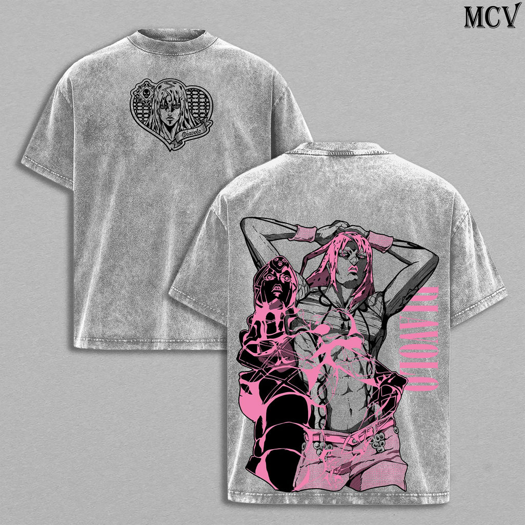 Diavolo King Crimson JoJo’s Bizarre Adventure Anime Vintage Washed Tee