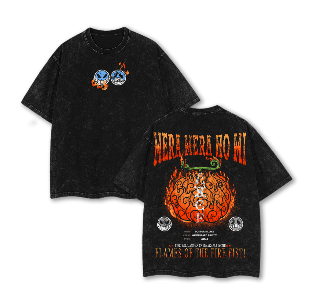 MERA MERA NO MI One Piece Washed Tee