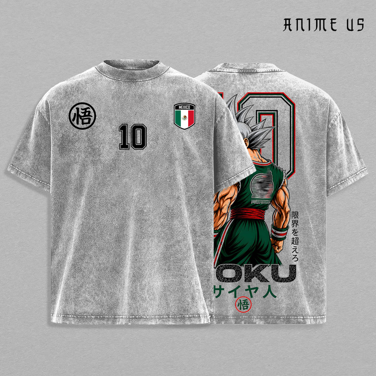 Mexico Global Football 2026 Saiyan Warrior Anime Vintage Washed Tee