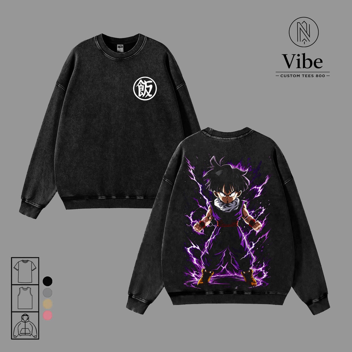 Kid Gohan Beast Aura Masenko DBZ Anime Vintage Washed Tee