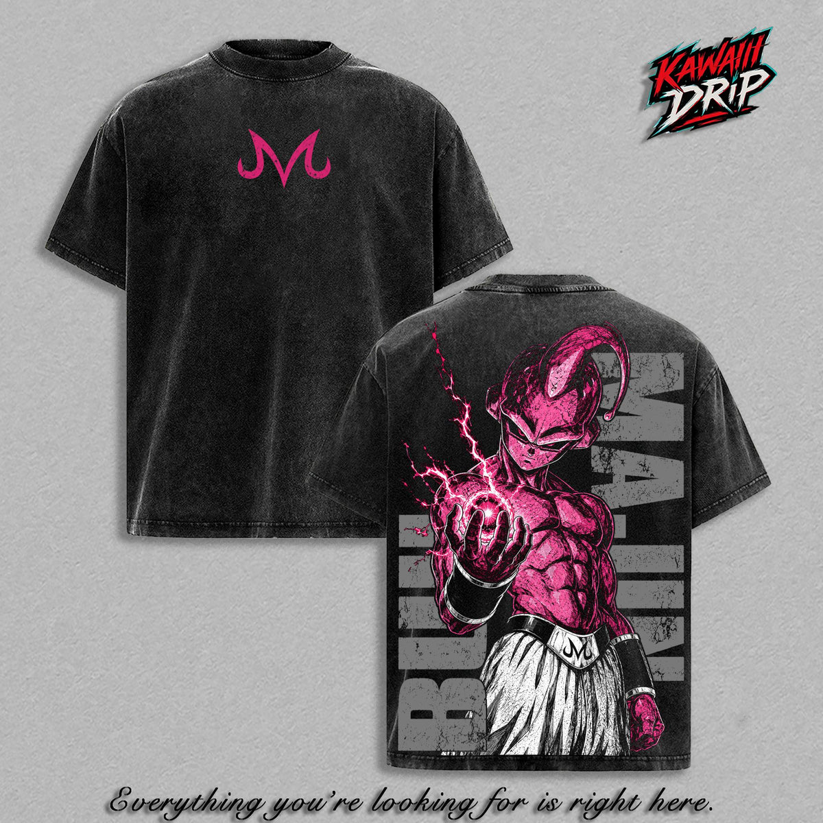 Majin Buu DBZ Majin Form Anime Vintage Washed Tee