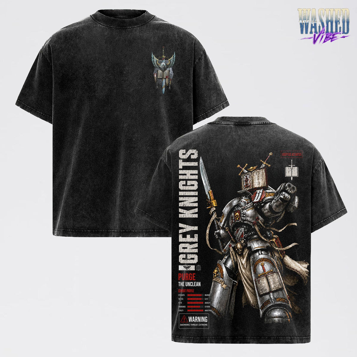 Grey Knights Warhammer 40K Dawn of War IV Vintage Washed Tee
