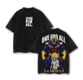 All Might My Hero Academia T-Shirt Oversize Unisex Heavy Cotton Vintage Washed