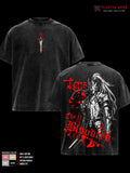 Solo Leveling Igris Vintage Washed Shirt, Double Sided Shadow Knight Anime Tee, Soft Cotton Oversized Menswear Top