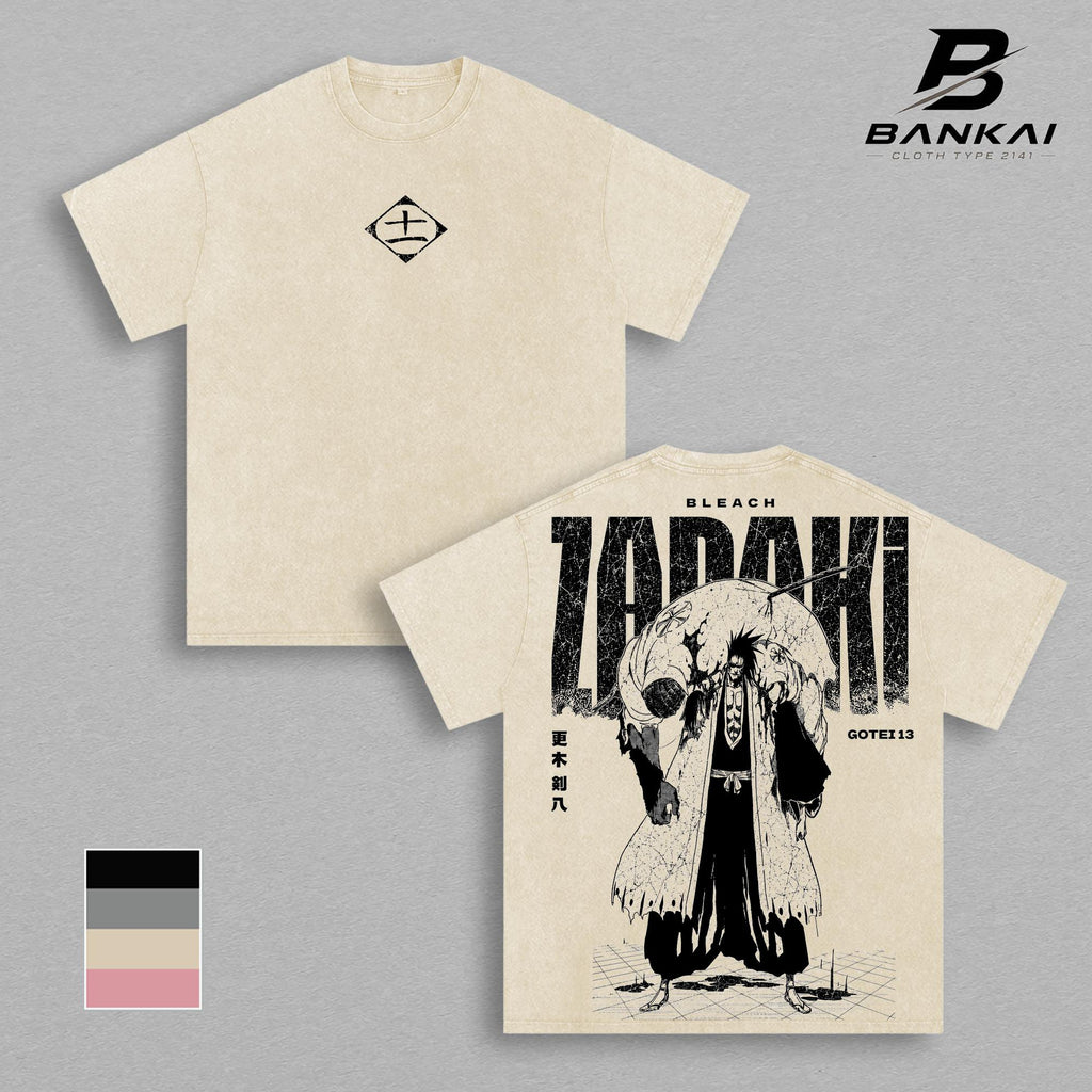 Zaraki Kenpachi Bleach T-Shirt, Soul Reaper Graphic Tee, Vintage Washed Anime Shirt, Hoodie, Sweatshirt, Tank Top, Oversized Streetwear Anime Merch