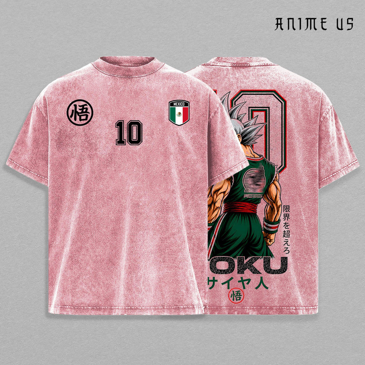 Mexico Global Football 2026 Saiyan Warrior Anime Vintage Washed Tee