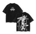 Katsuki Bakugo My Hero Academia Anime Double Printed Vintage Washed Tee
