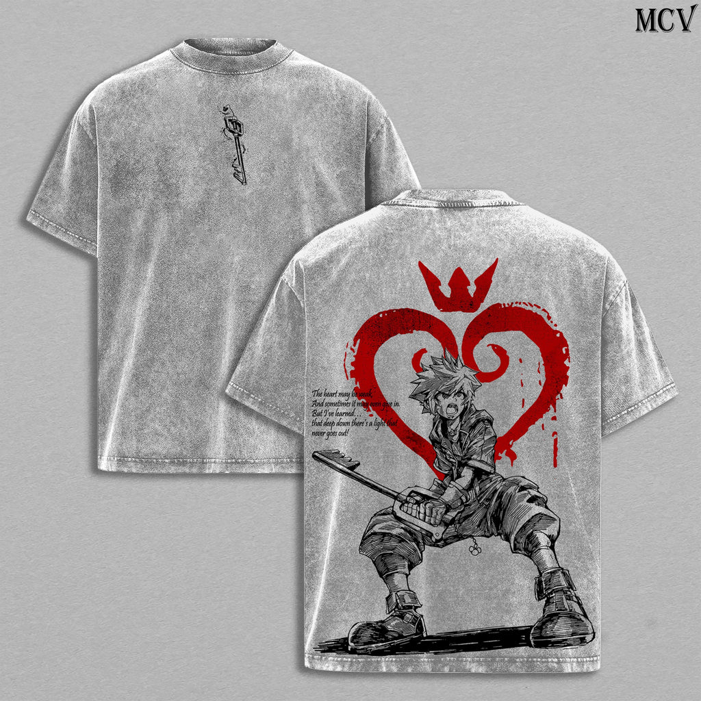 Sora Kingdom Hearts Keyblade Wielder Vintage Washed Tee