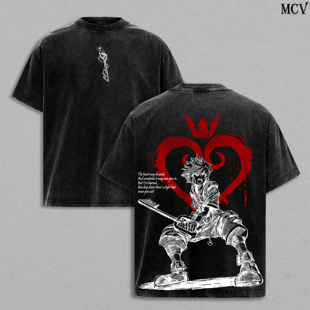 Sora Kingdom Hearts Keyblade Wielder Vintage Washed Tee