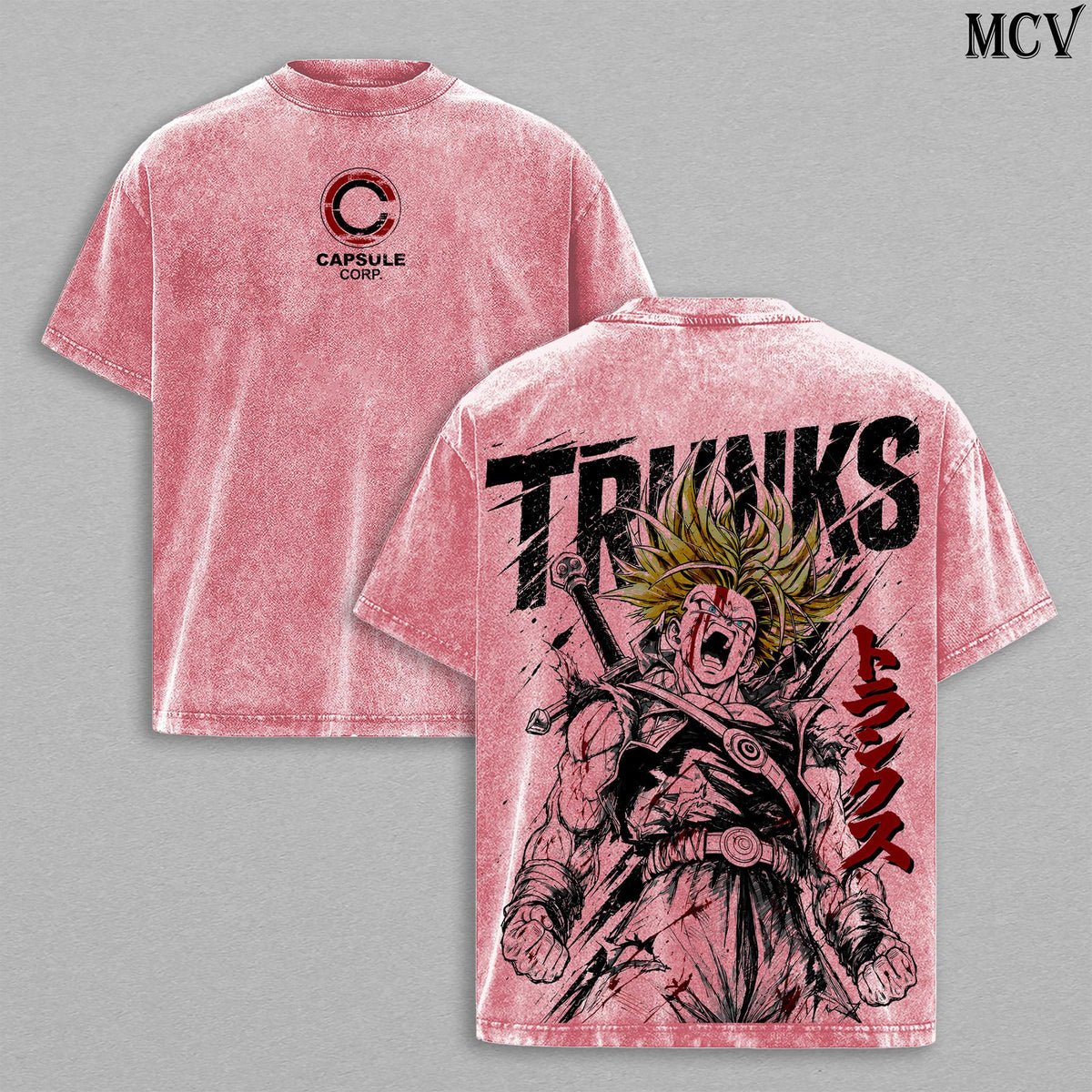 Future Trunks Super Saiyan DBZ Anime Vintage Washed Tee
