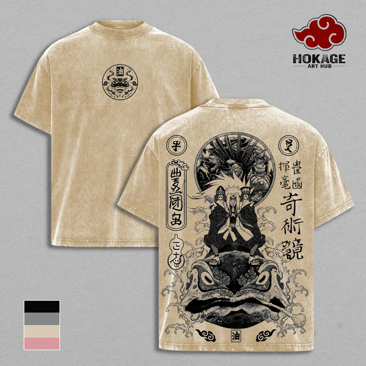 Jiraiya NRT Anime Vintage Washed Tee