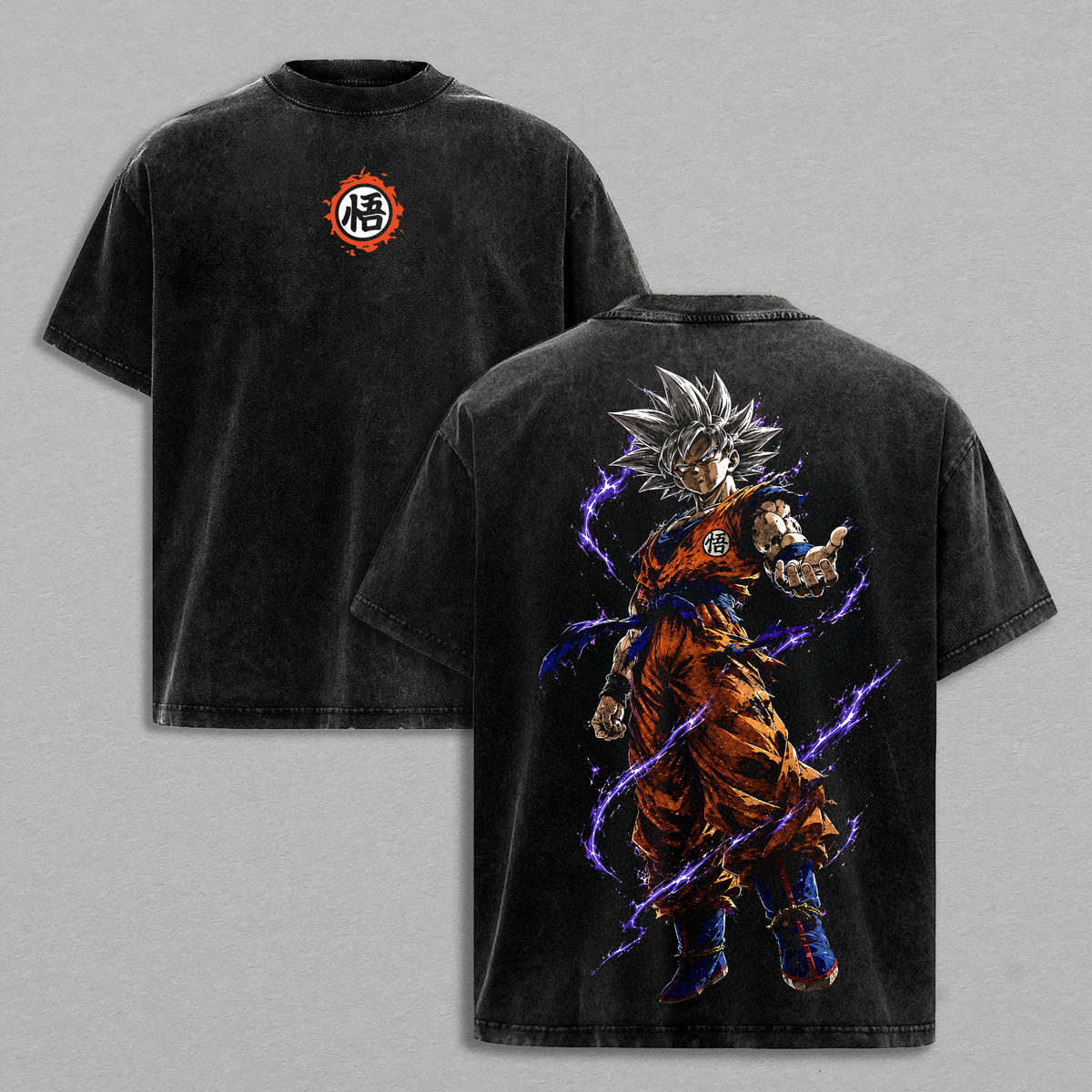 Kakarot Saiyan Ultra Instinct DB Super Anime Vintage Washed Tee