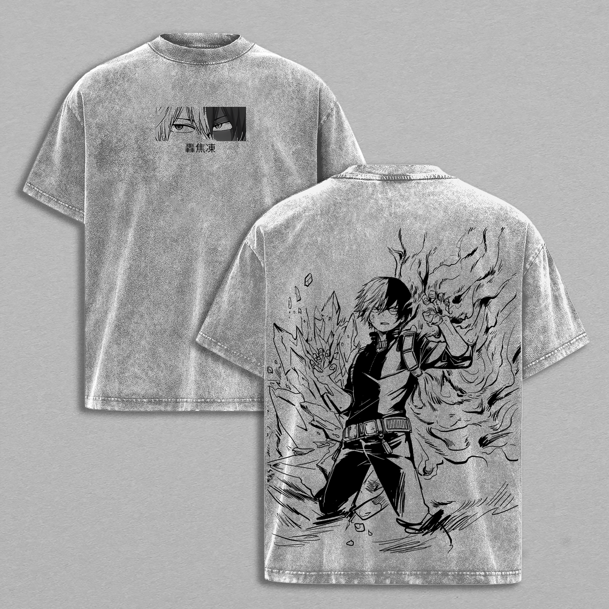 Limited Shoto Figure My Hero Academia Anime Vintage Washed Tee