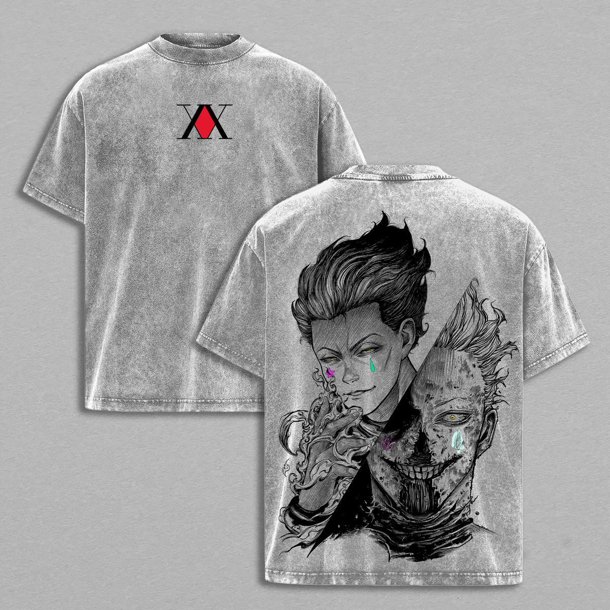 Hisoka Hunter x Hunter Anime Vintage Washed Graphic Tee