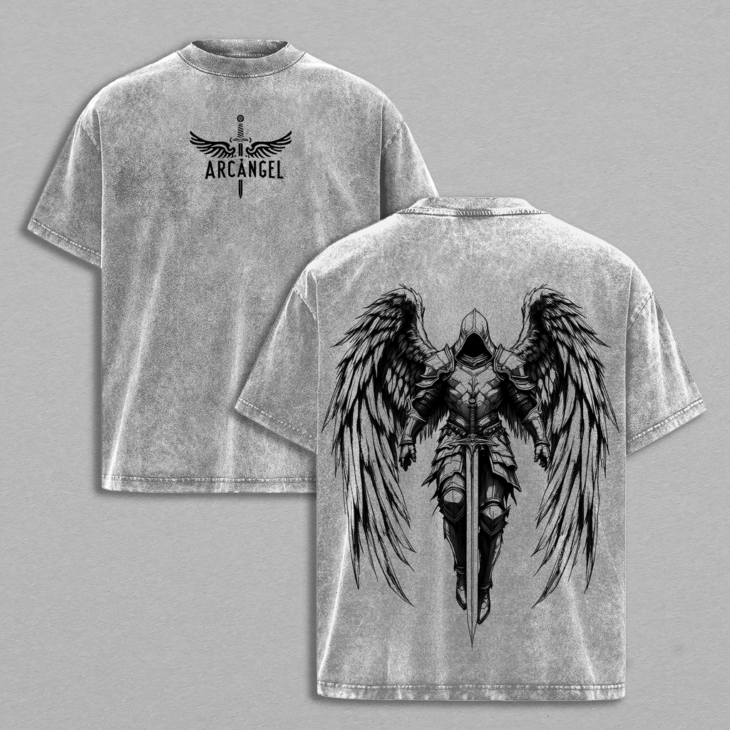 Arcangel Saint Michael Christian Vintage Washed Tee