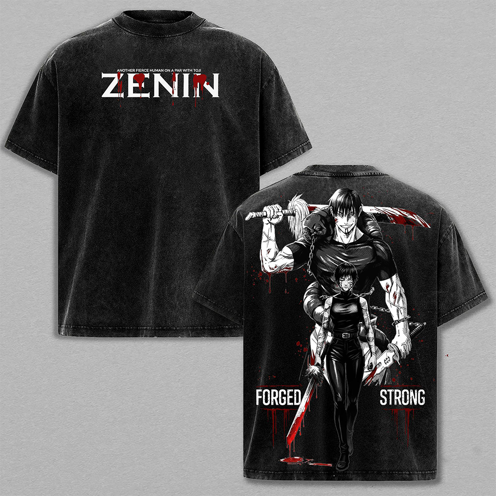 Maki Zenin Jujutsu Kaisen Heavenly Restriction Anime Vintage Washed Tee