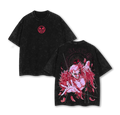 Doflamingo "Puppet Master" - One Piece Anime Double Printed Vintage Washed Unisex Oversize Anime Manga Washed Heavyweight Cotton T-shirt