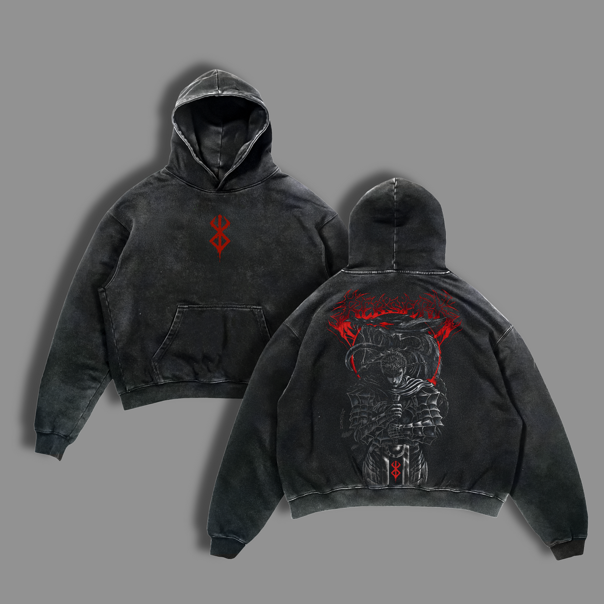 Guts Berserk Anime Vintage Washed Tee