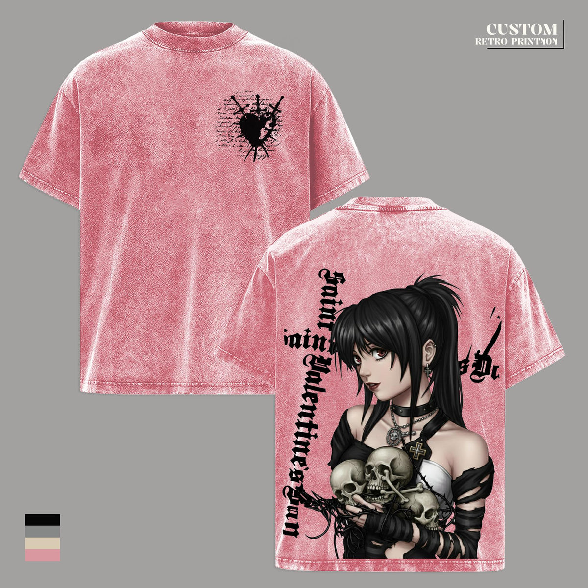 Misa Amane Death Note Dark Anime Vintage Washed Tee