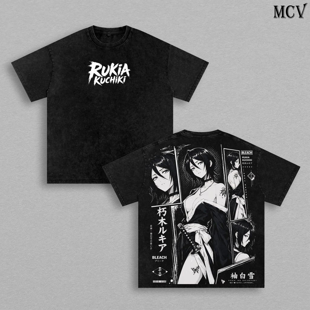 Rukia Kuchiki Bleach Thousand-Year Blood War Anime Vintage Washed Tee