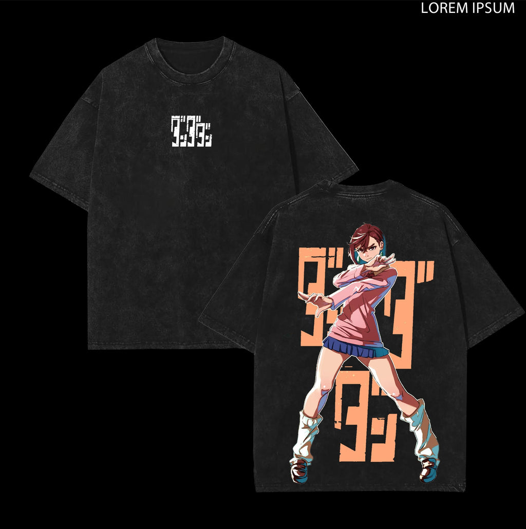 Ayase Momo Dandadan Anime Vintage Washed Tee