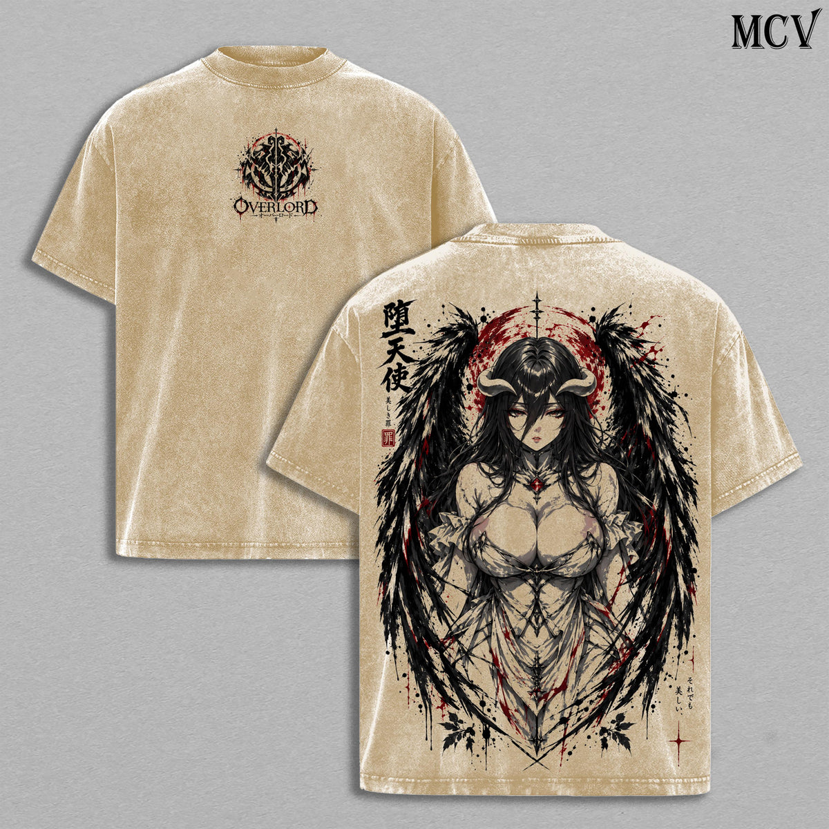Albedo Overlord Overseer of the Guardians Anime Vintage Washed Tee