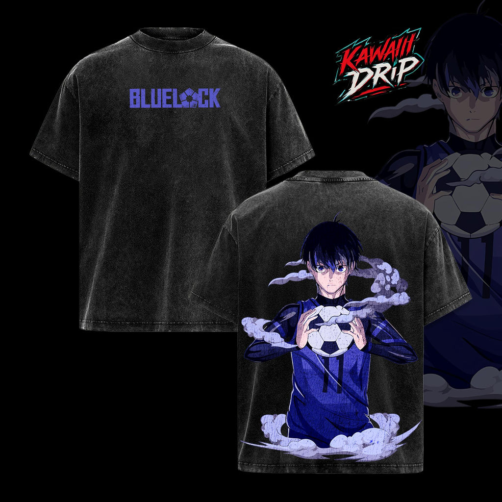 Isagi Yoichi Blue Lock Anime Soccer Vintage Washed Tee