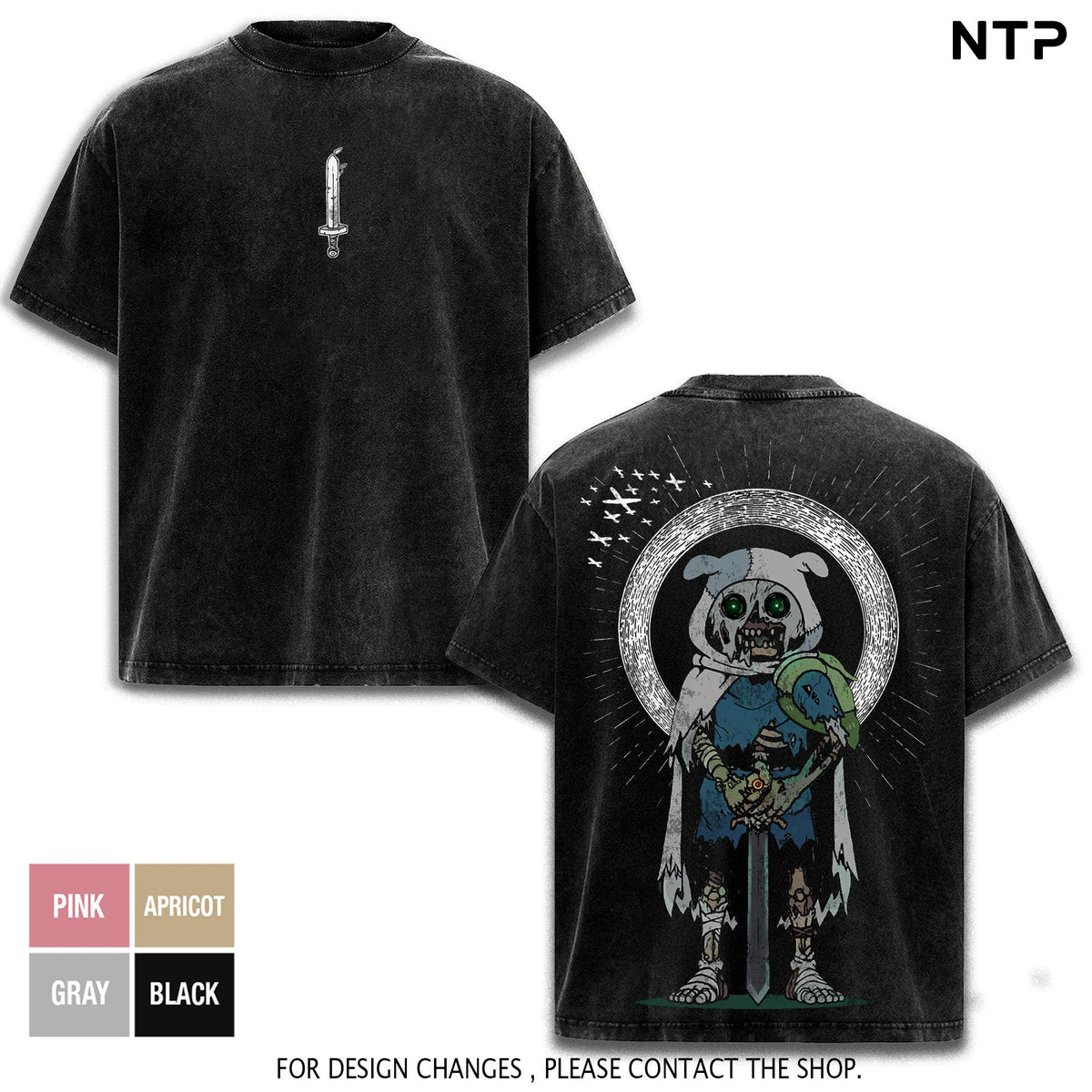 Finn vs The Lich Adventure Time Vintage Washed Tee