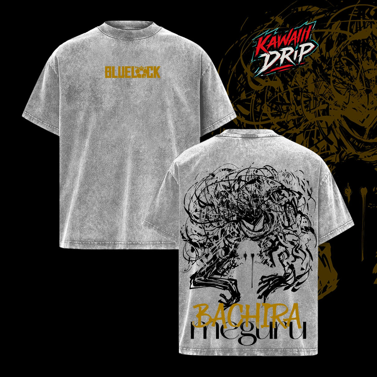 Bachira Meguru Blue Lock Anime Soccer Vintage Washed Tee