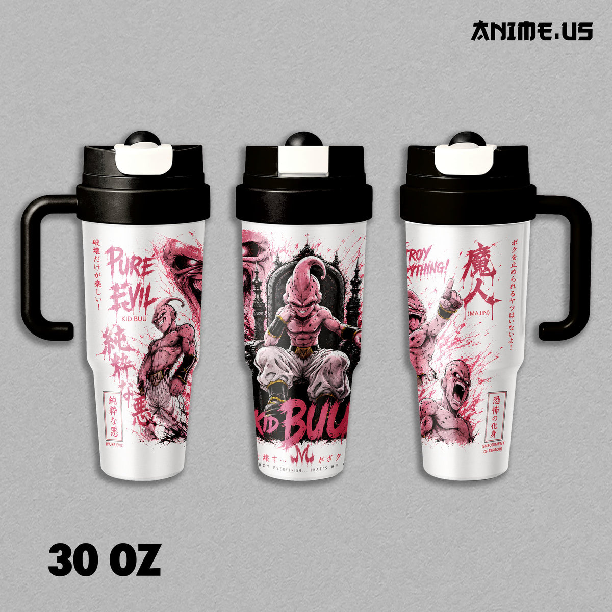 Kid Buu Pure Evil DBZ Anime Tumbler 17oz 24oz 30oz