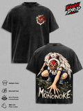 San Wolf Princess Princess Mononoke Anime Vintage Washed Tee