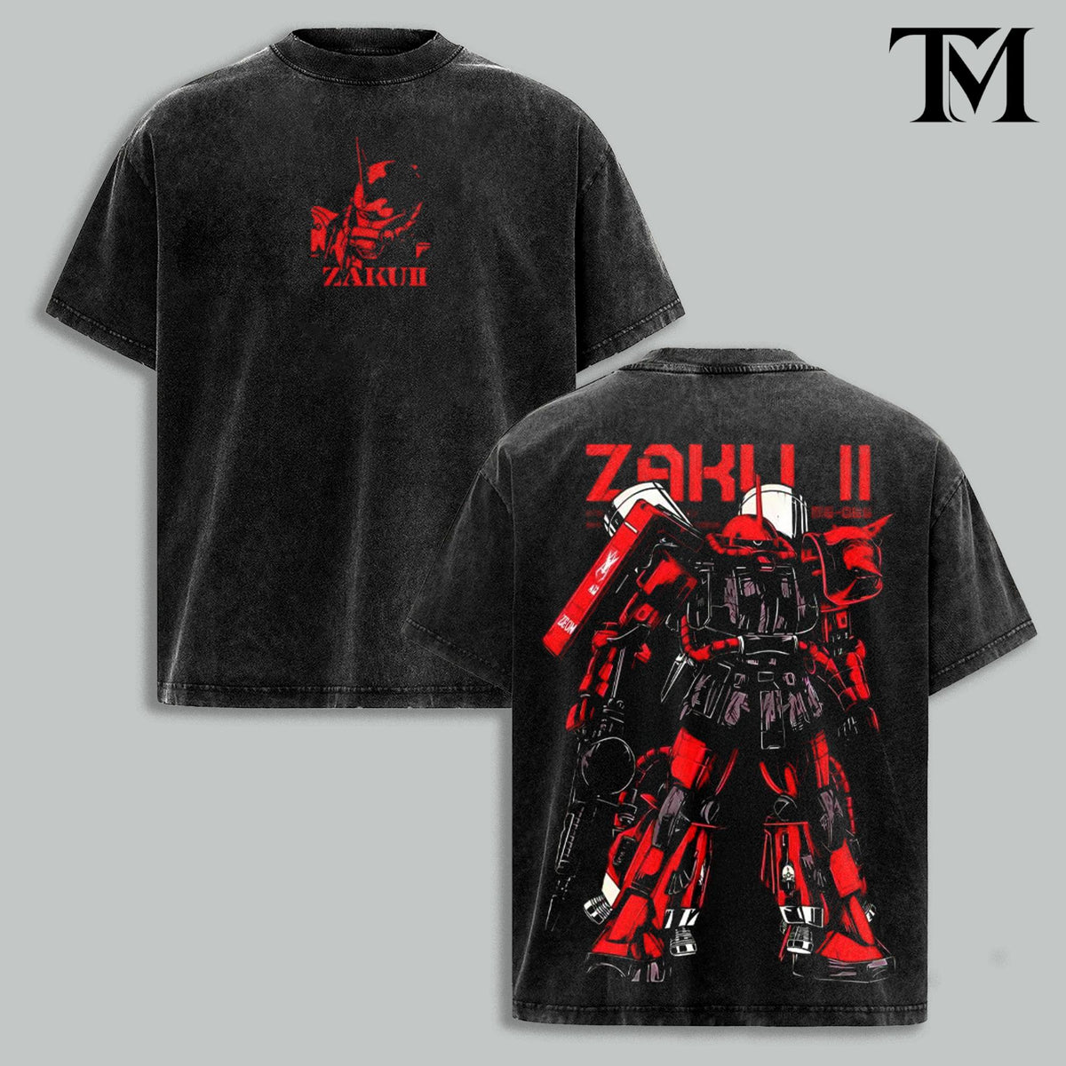 6 Design Gundam RX-78 Mobile Suit Anime Vintage Washed Tee