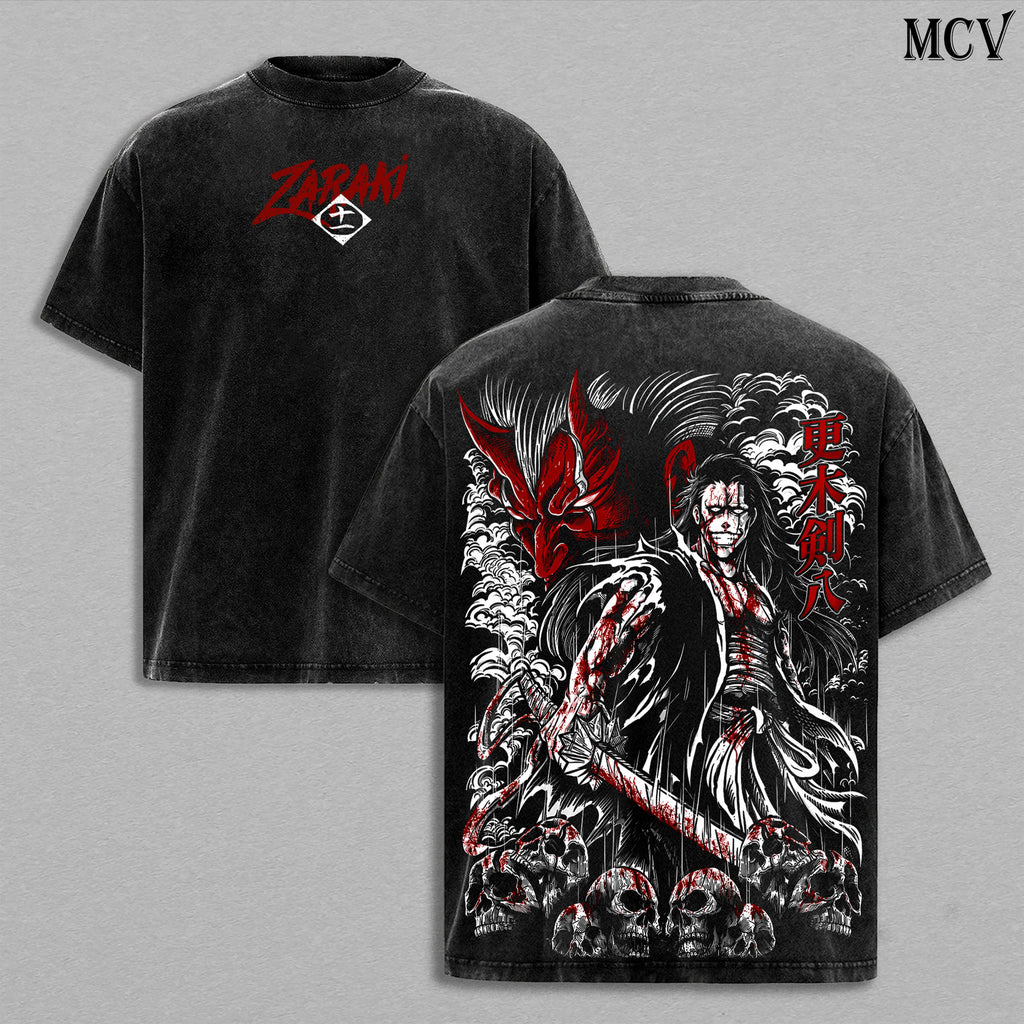 Kenpachi Zaraki Bleach TYBW The Calamity Anime Vintage Washed Tee