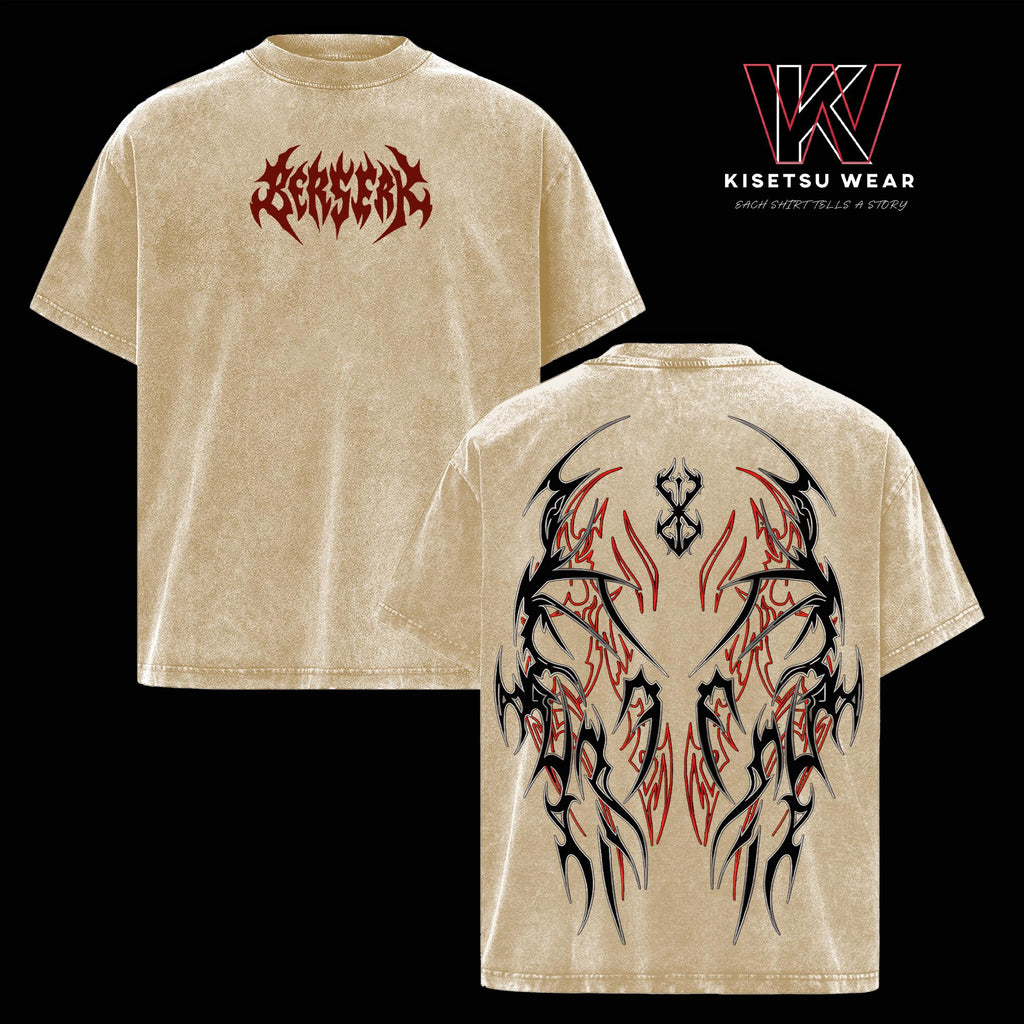 Berserk Pump Cover Anime Vintage Washed Tee