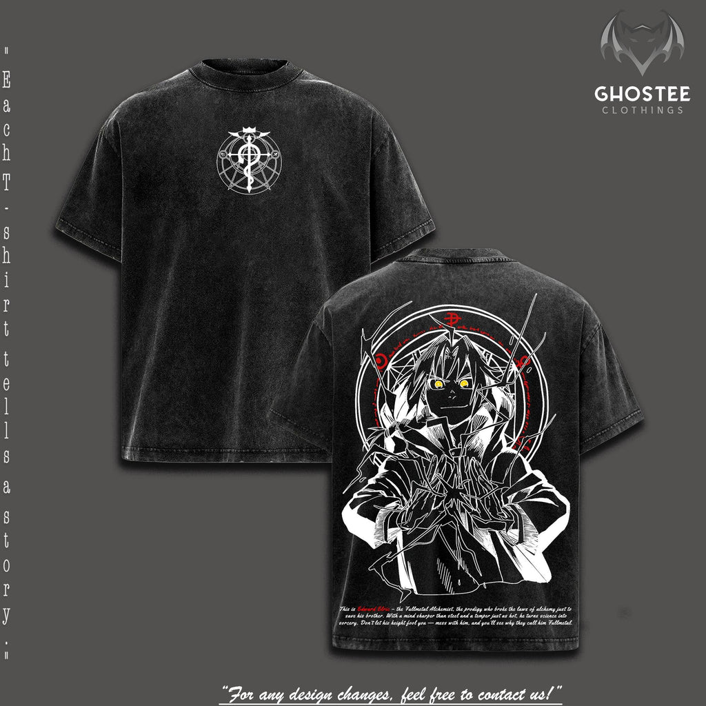 Edward Elric Fullmetal Alchemist Anime Vintage Washed Tee
