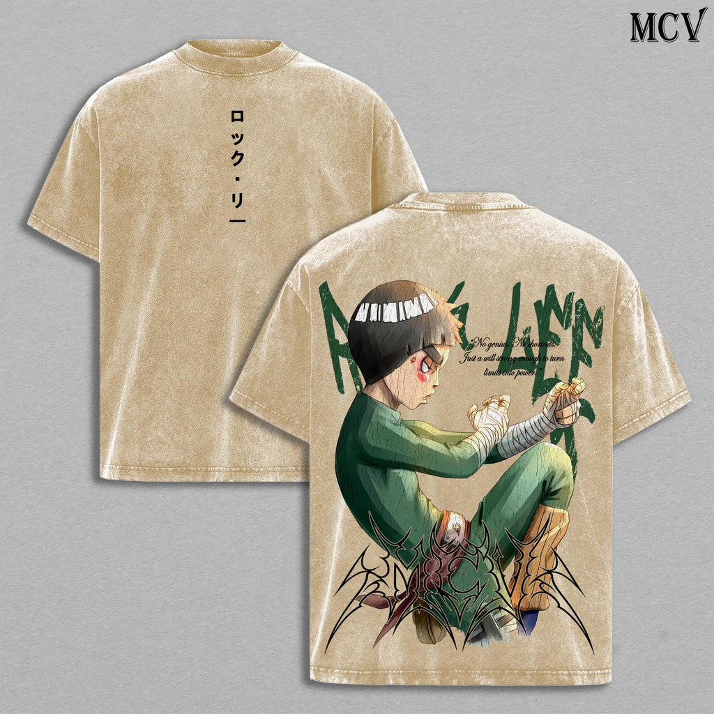 Rock Lee Naruto Taijutsu Master Anime Vintage Washed Tee