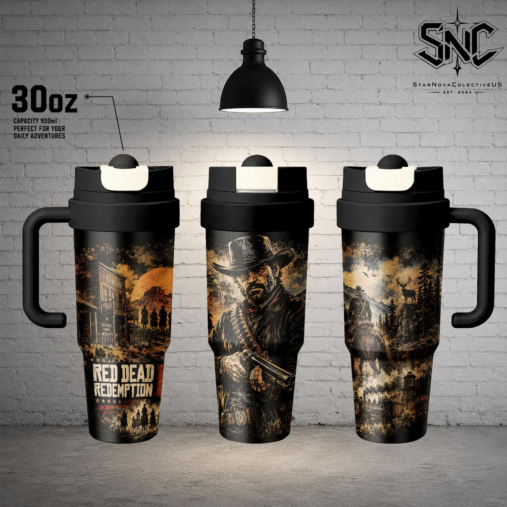 Vintage RDR2 Arthur Morgan Silhouette Tumbler 17oz 24oz 30oz