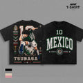 Mexico World Football Tour 2026 x Tsubasa Anime Vintage Washed Tee