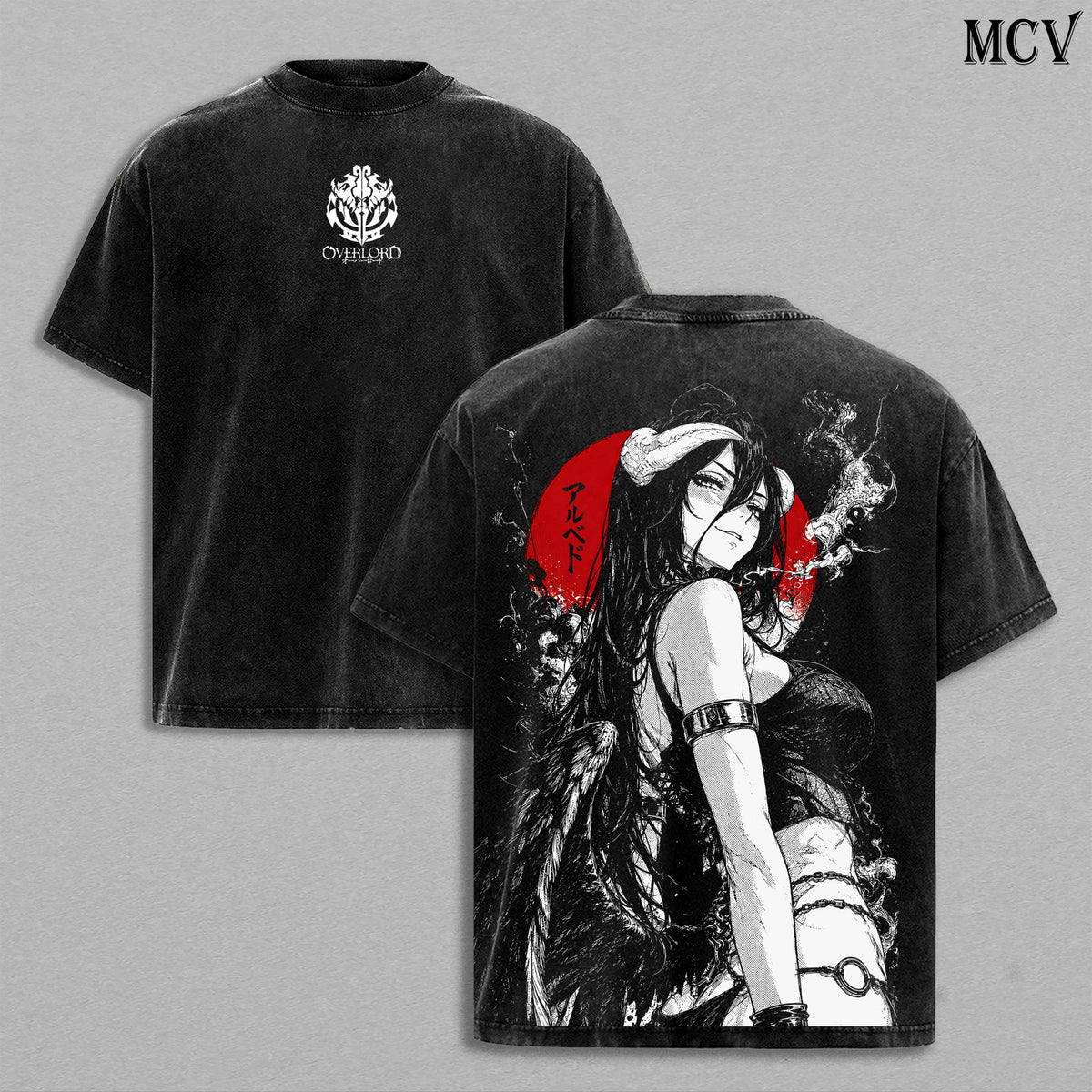 Albedo Overlord Queen of Nazarick Anime Vintage Washed Tee