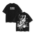 Deku vs Shigaraki My Hero Academia T-Shirt – Vintage Washed Oversize Heavy Cotton Anime Manga Graphic Tee