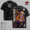 Master Roshi DBZ Vintage Washed T-Shirt Turtle Hermit Anime Graphic Tee Kame School Streetwear Oversized Shirt Gift for DBZ Fans Apparel Classic