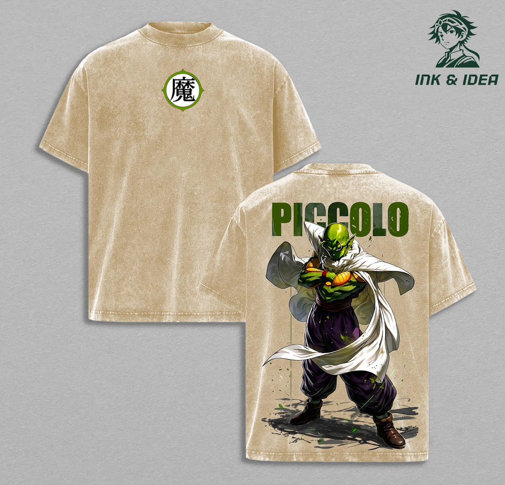 Piccolo DBZ Demon Symbol Anime Vintage Washed Tee
