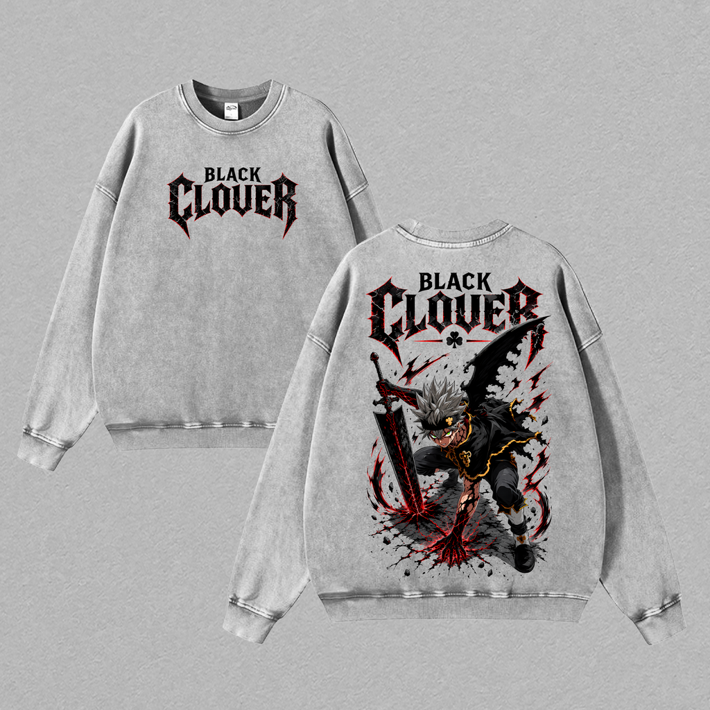 Asta Black Clover Anime Vintage Washed Tee