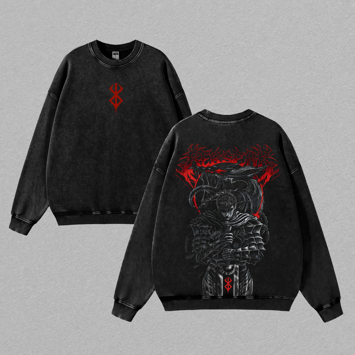 Guts Berserk Anime Vintage Washed Tee