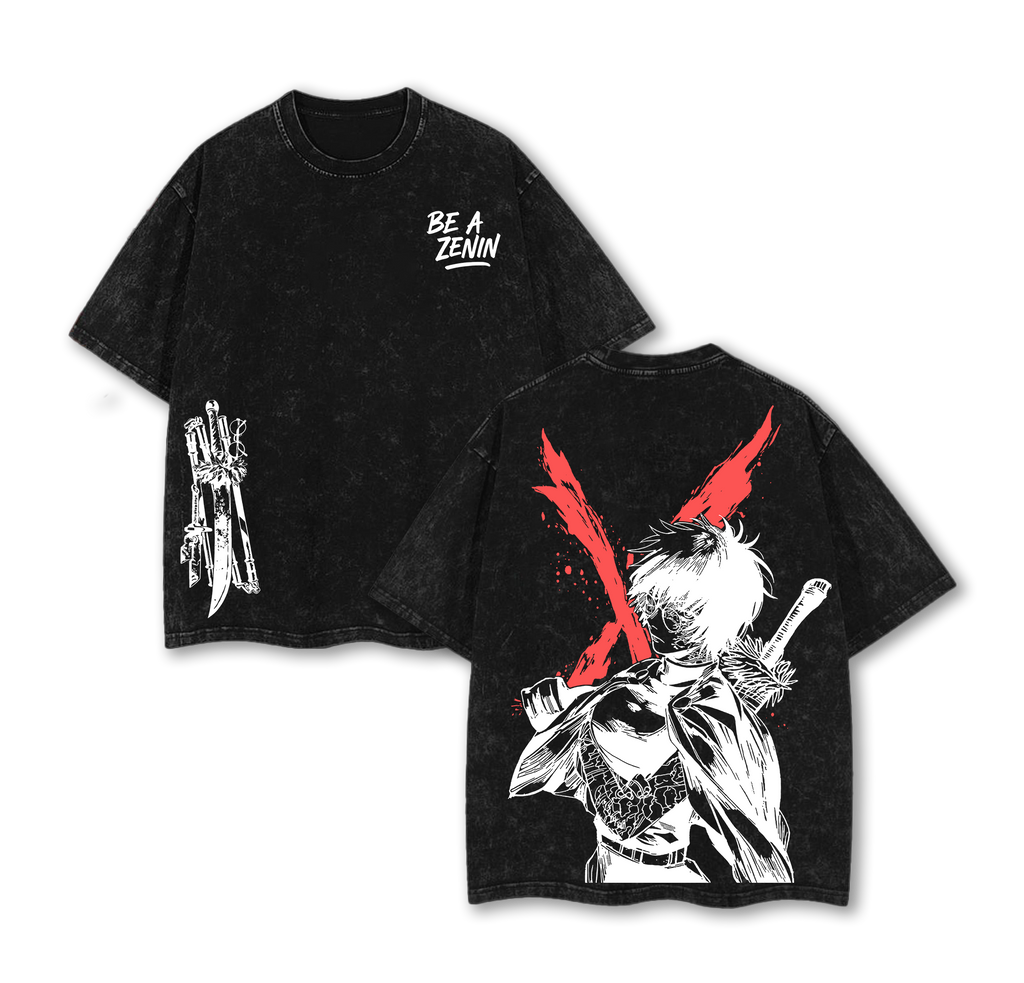Maki Zenin T-Shirt – Jujutsu Kaisen Vintage Washed Oversized Anime Graphic Tee