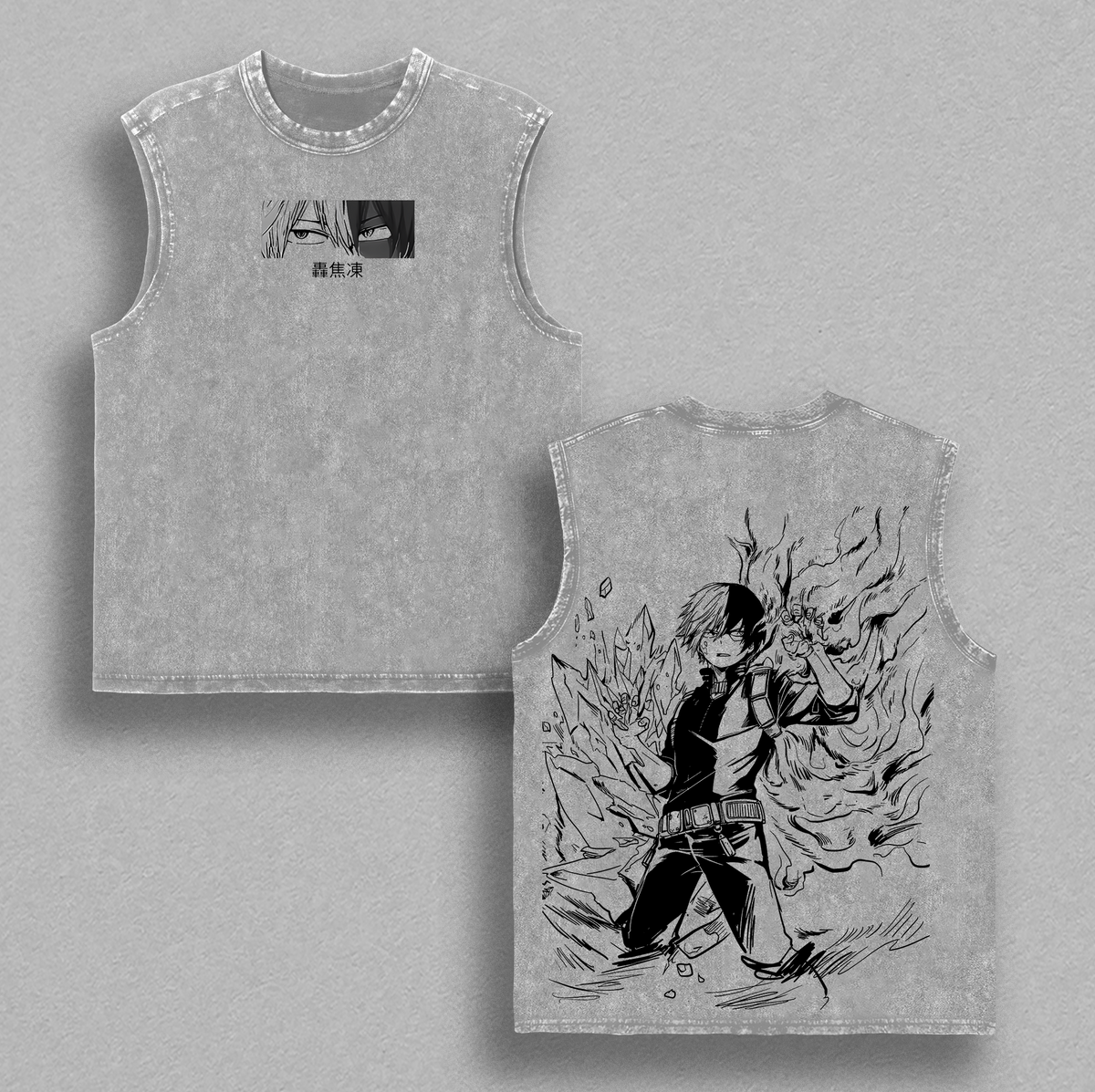 Limited Shoto Figure My Hero Academia Anime Vintage Washed Tee